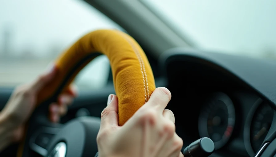 Illustration for heated steering wheel cover